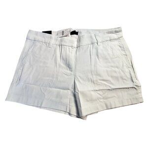 J.Crew Womens 3.5" White Cotton Shorts Size 8 With Front Zip & Pockets